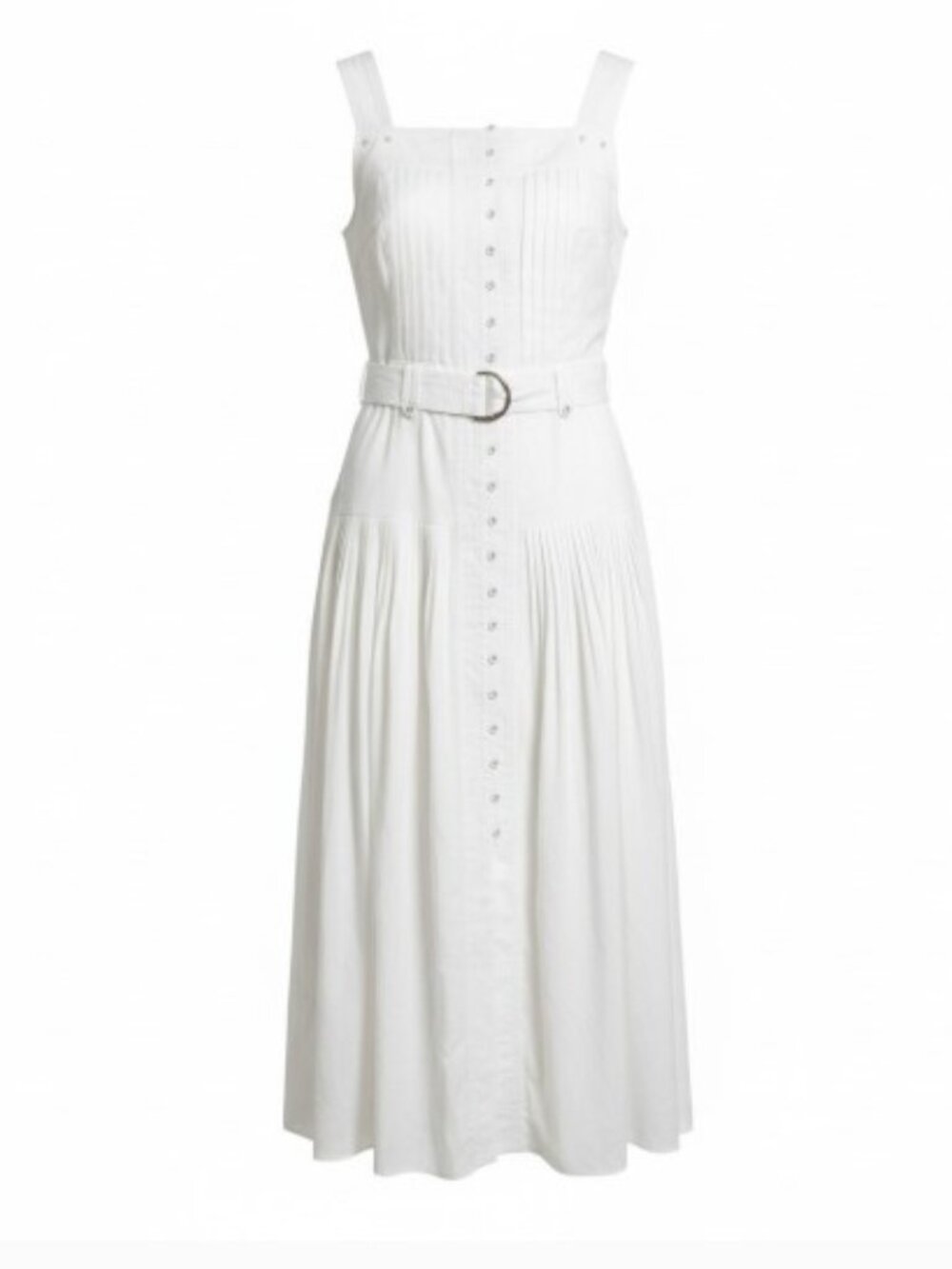 *NWT* White House Black Market Pleated Utility Midi Sundress Sz 6 - Picture 3 of 11